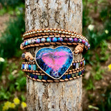 Handmade Heart Wrap Bracelet