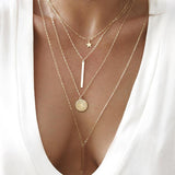 Four-layer boho necklace
